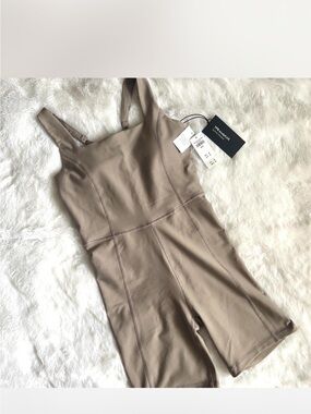 Abercrombie & Fitch Taupe YBP SculptLUX Stretch Onesie